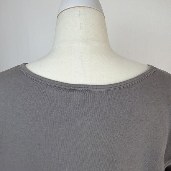 NWT Kleen Taupe Long Sleeve V-Neck Asymmetrical Tunic 100% Cotton #0722 XL - Picture 5 of 8